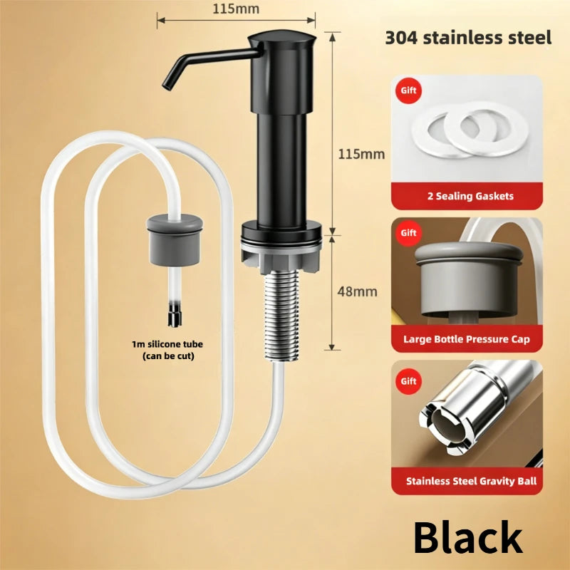 Soap Dispenser for Kitchen Sink Built in Sink Soap Dispenser Countertop Soap Dispenser Pump Under Sink Soap Dispenser Pump