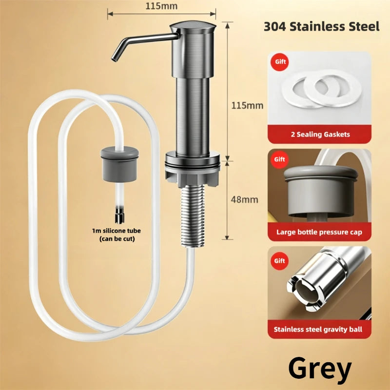 Soap Dispenser for Kitchen Sink Built in Sink Soap Dispenser Countertop Soap Dispenser Pump Under Sink Soap Dispenser Pump