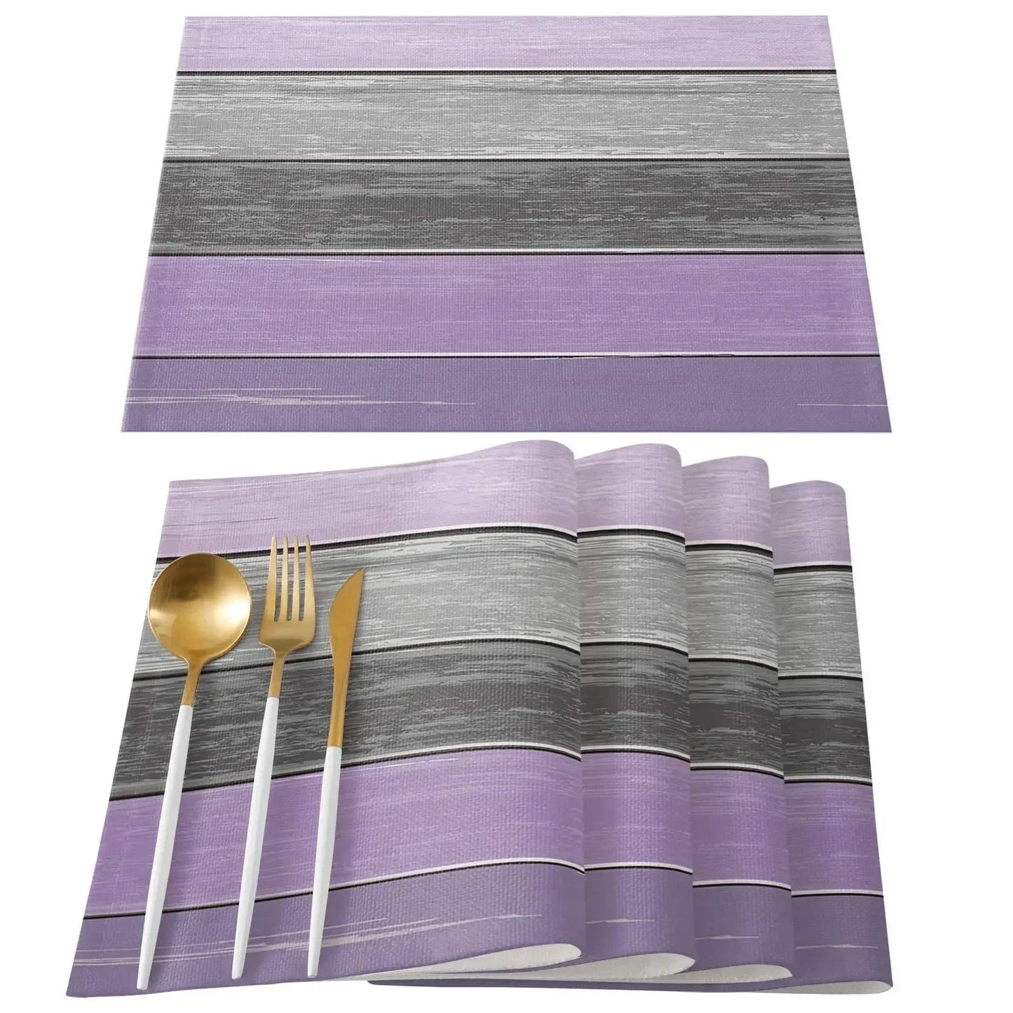 4/6/8pcs Linen Table Mat Non-Slip Bowl Pad Coaster Set Washable  Dining Table Placemats Retro Rustic Home Decoration Accessories