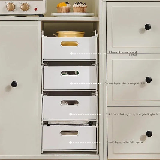 Under Sink Cabinet Storage Organizer with Pull Out Shelves and Iron Wire Basket for Kitchen Misc Items Organizers Storage