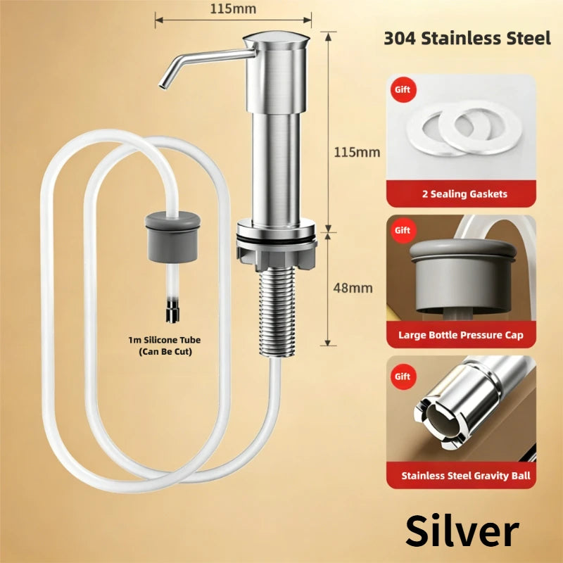 Soap Dispenser for Kitchen Sink Built in Sink Soap Dispenser Countertop Soap Dispenser Pump Under Sink Soap Dispenser Pump